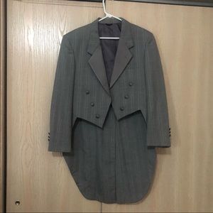 Christian Dior Grey Pinstripe Tuxedo Blazer Jacket
